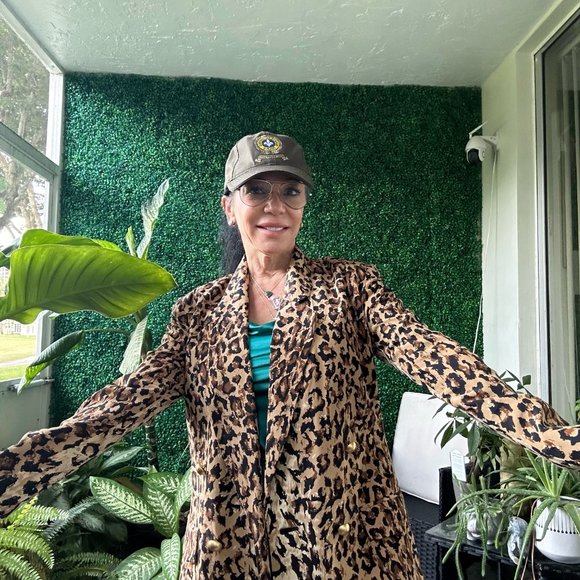 Bloomingdales Silk Black Leopard Sequins Animal Print Blazer Jacket - Picture 3 of 7